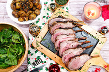 Load image into Gallery viewer, Herbed Rack of Lamb w/ Mint Chimichurri Sauce (5-6 pax)