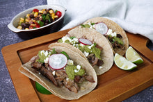Load image into Gallery viewer, Carnitas Tacos w/ Black Bean Salad
