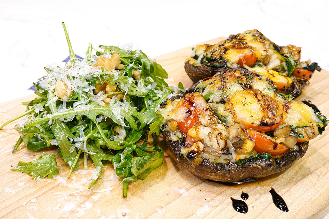Tomato-Spinach Stuffed Portobello