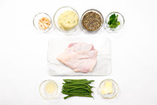 Load image into Gallery viewer, Grilled Chicken, Green Beans Amandine w/ Vegetable Medallion
